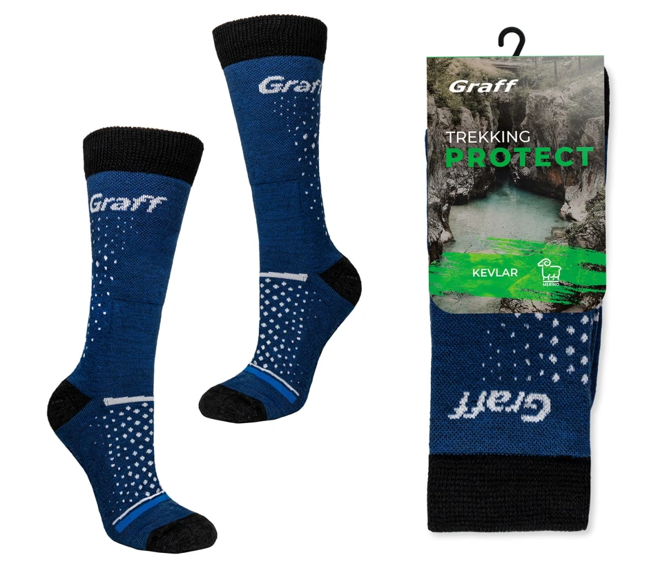 060 Trekking Protect, kolor: niebieski - skarpety zimowe