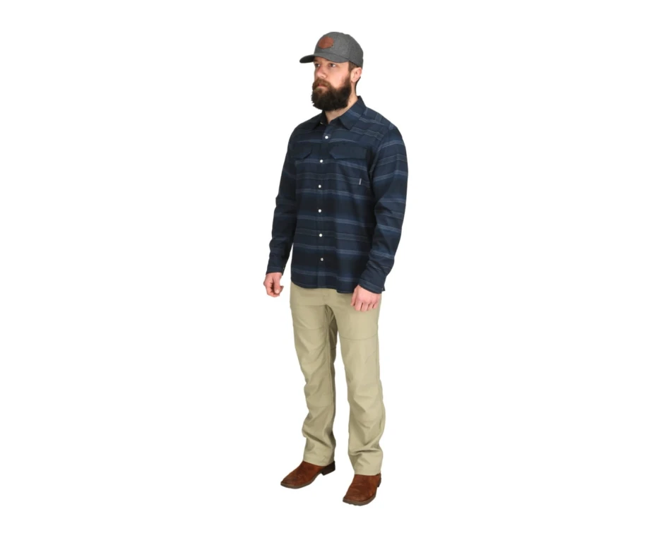Gallatin Flannel Shirt, kolor: 502 - Admiral Blue Stripe