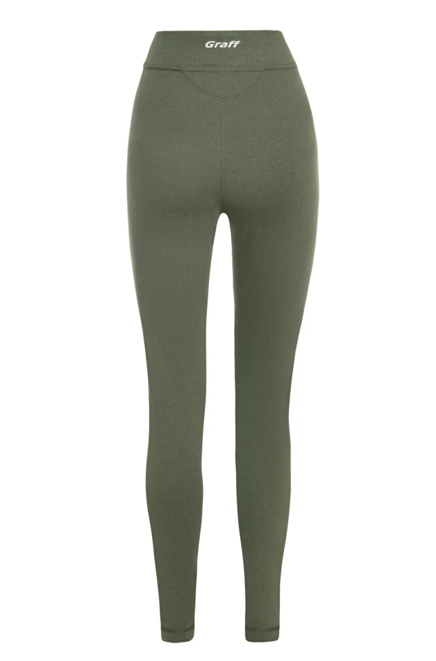 906-D legginsy - Duo Skin 200, kolor: oliwka