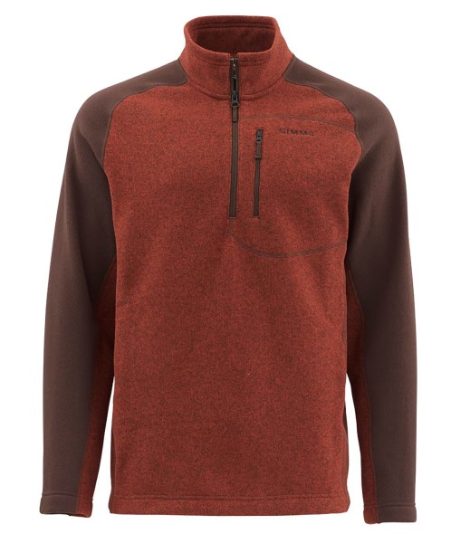 Rrivershed Sweater-Quarter Zip, kolor: 614 - Rusty Red