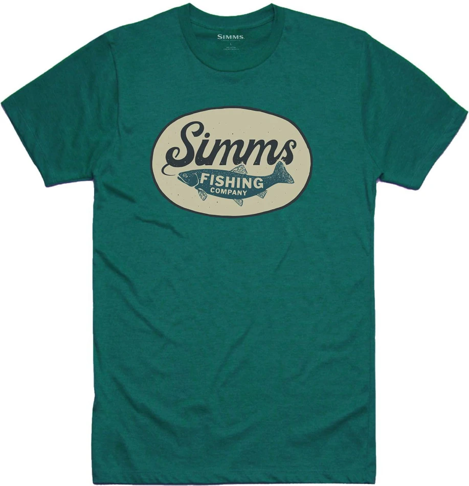Trout Wander T-Shirt: 957 - Tee Dark Teal Heather