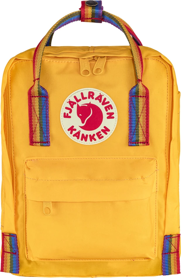 Kanken Rainbow Mini, kolor: 141-907 - Warm Yellow-Rainbow Pattern