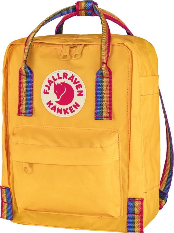 Kanken Rainbow Mini, kolor: 141-907 - Warm Yellow-Rainbow Pattern