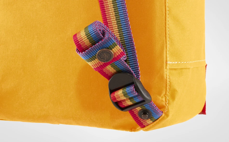 Kanken Rainbow Mini, kolor: 141/907 - Warm Yellow-Rainbow Pattern