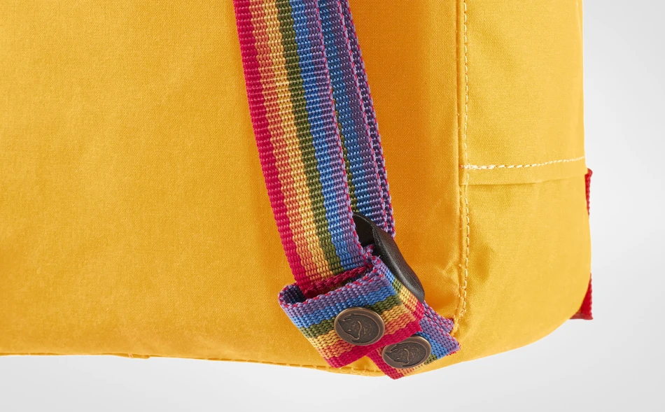 Kanken Rainbow Mini, kolor: 141/907 - Warm Yellow-Rainbow Pattern