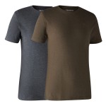 Basic 2-Pack T-Shirt, kolor:  572 - Brown Leaf Melange  +916 - Grey Melange