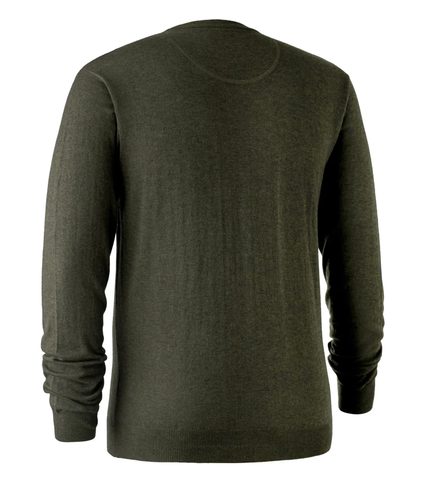Kingston Knit with O-Neck, kolor: 356 - Green Melange