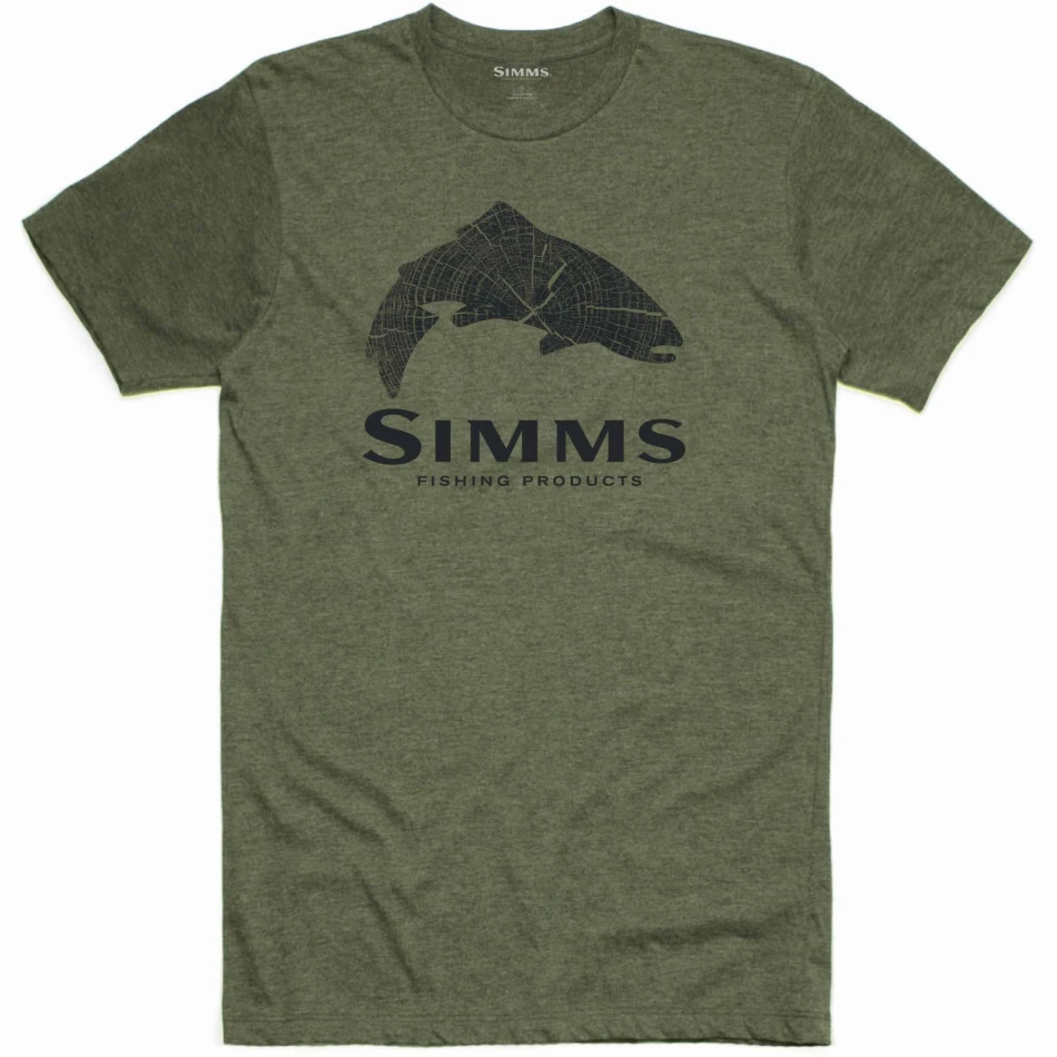 Wood Trout Fill T-shirt, kolor: 914 - Military Heather