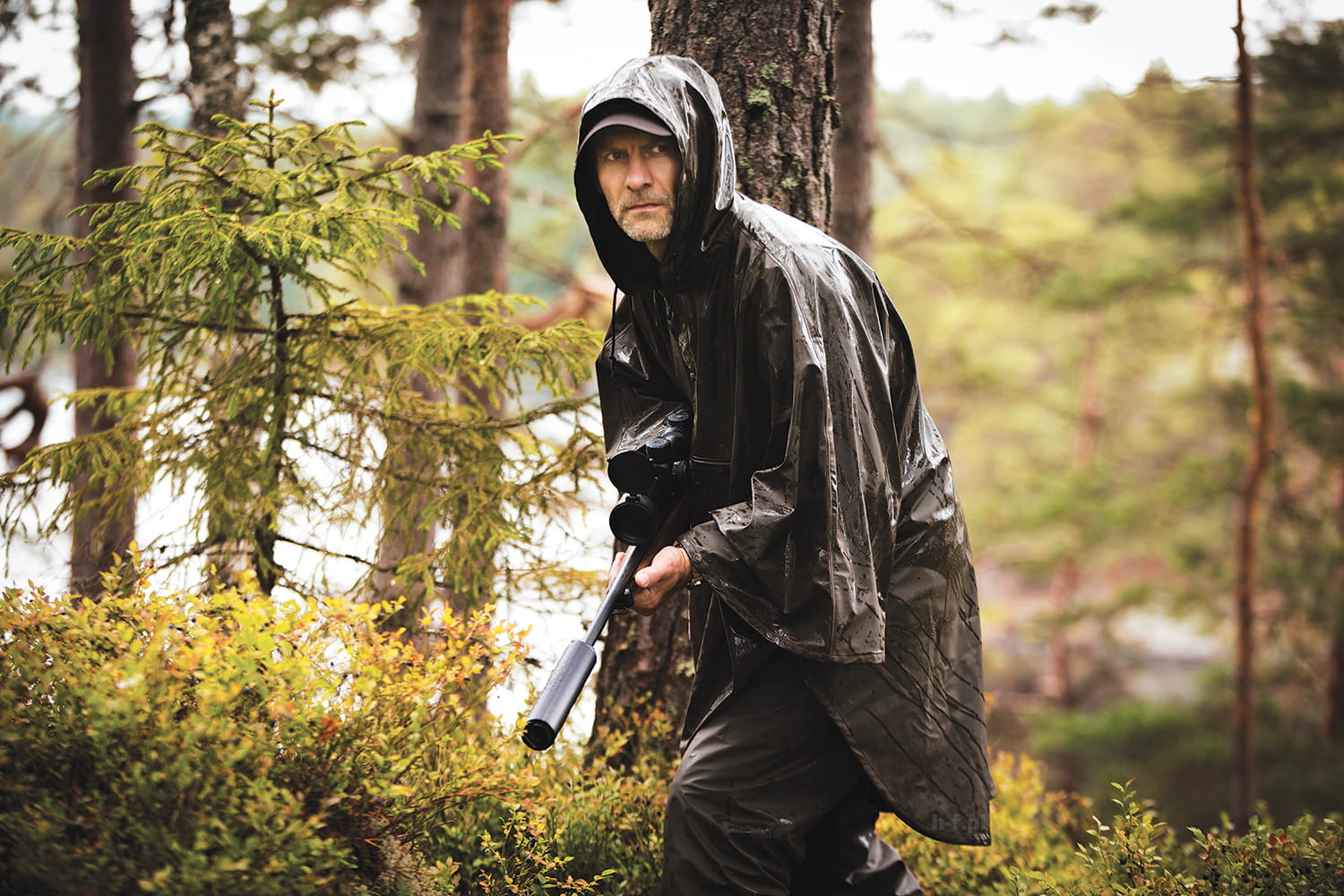 Hurricane Rain Poncho, kolor: 376-Art Green