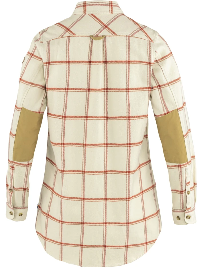 Fjallraven Ovik Twill Shirt LS W, kolor: 113-321 - Chalk White-Cabin Red