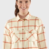 Ovik Twill Shirt LS W, kolor: 113 - Chalk White - Cabin Red