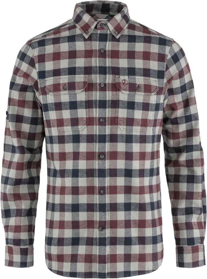 Skog Shirt, kolor: 356-021 - Dark Garnet-Fog