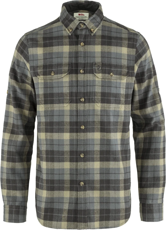 Singi Heavy Flannel Shirt, kolor: 046-018 - Super Grey-Stone Grey