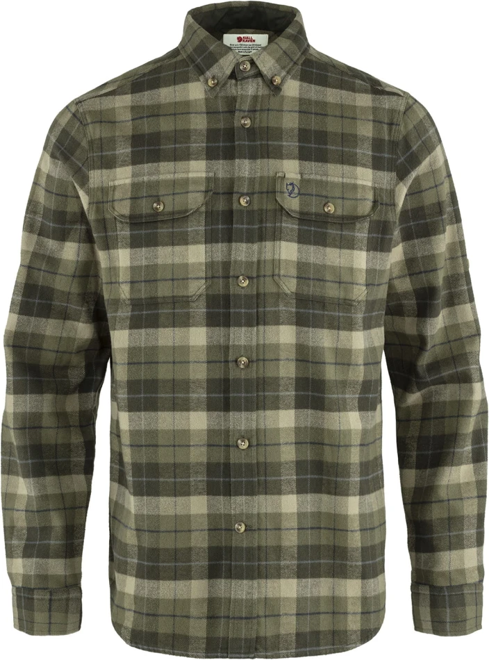 Singi Heavy Flannel Shirt, kolor: 620-662 - Green-Deep Forest