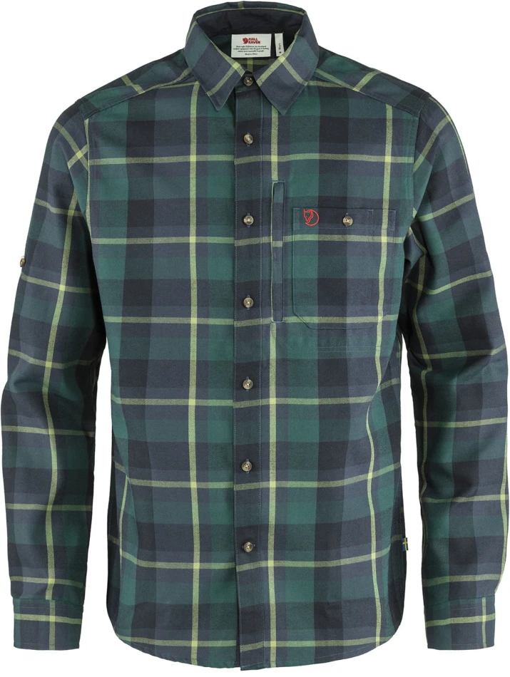 Fjallraven Fjallglim Shirt LS, kolor: 667-560 - Arctic Green-Navy