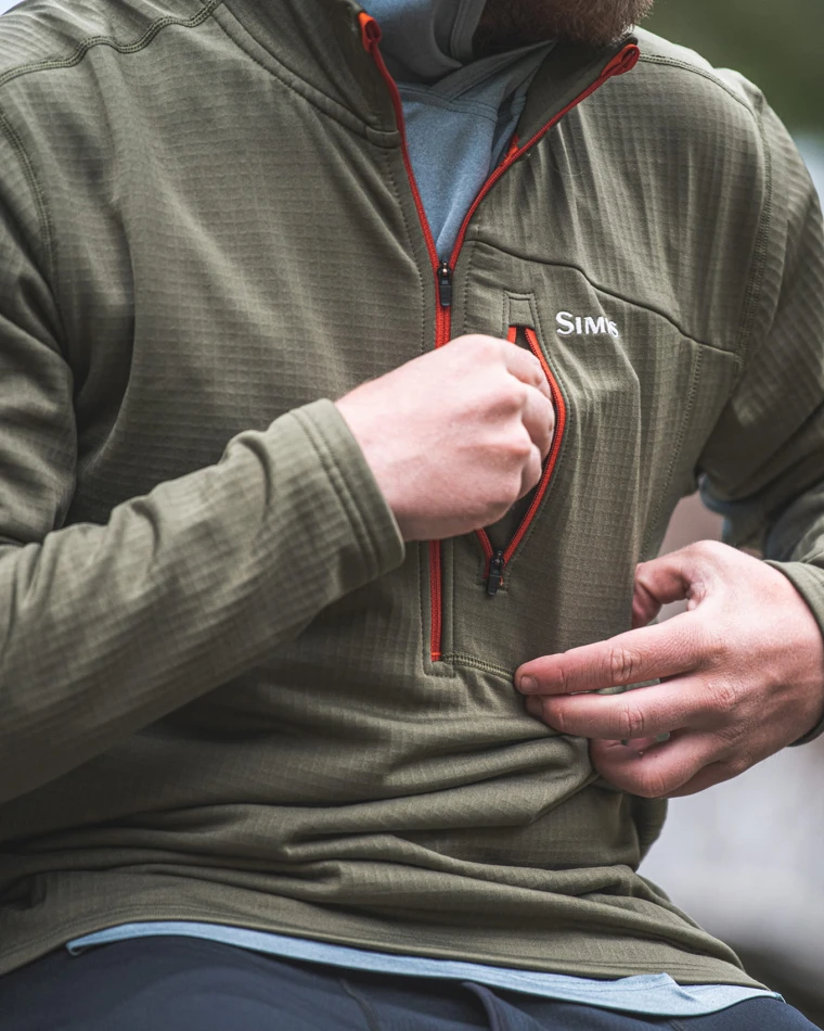 Thermal 1/4 Zip Top, kolor: 781 - Dark Stone