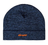 100-9-P, kolor: niebieski melanż z pomarańczowym logiem