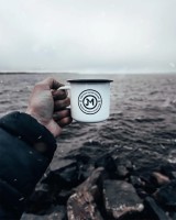 Enamel Mug - 370 ml - biały