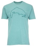 Trout Outline T-shirt, kolor: 676 - Blue Heather