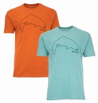 Trout Outline T-shirt, mix kolorów