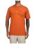 Trout Outline T-shirt, kolor: 799 - Adobe Heather - 2