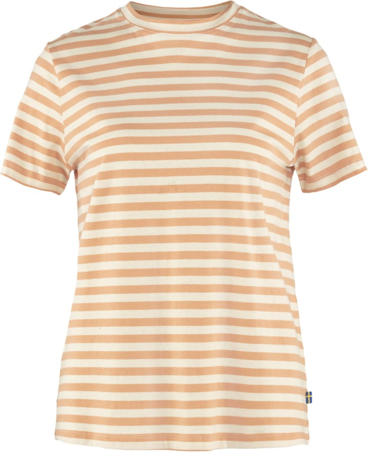 Fjallraven Striped T-shirt W, kolor: 987-113 - Landsort Pink - Chalk White