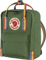Kanken Rainbow Mini, kolor: 621-907 - Spruce Green-Rainbow Pattern