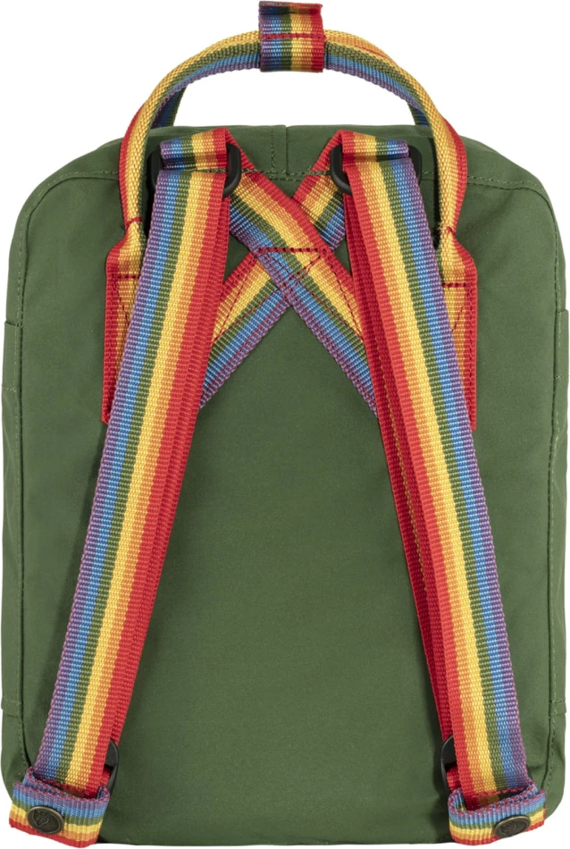 Kanken Rainbow Mini, kolor: 621-907 - Spruce Green-Rainbow Pattern