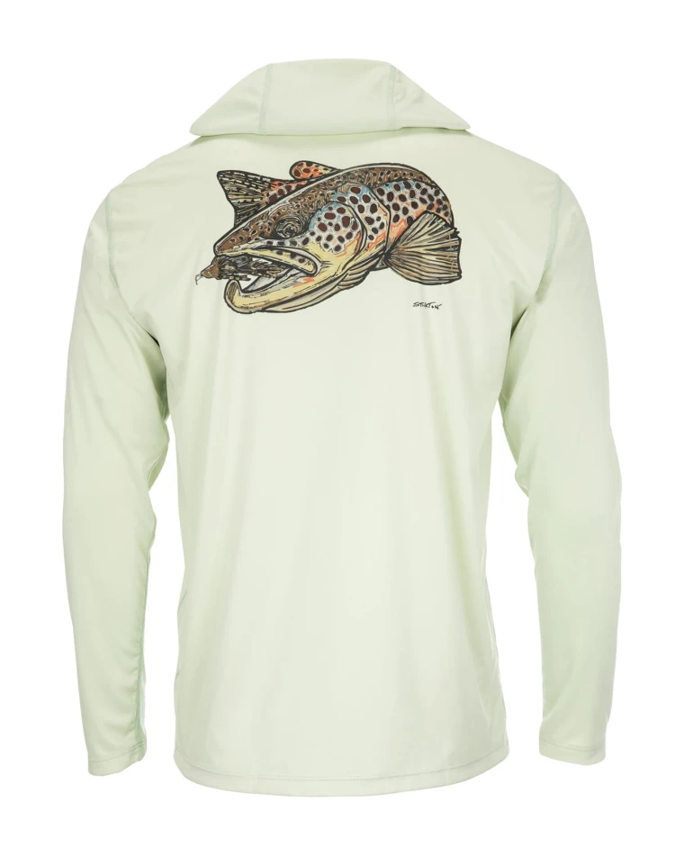 Tech Hoody, kolor: 750 - brown trout / light green
