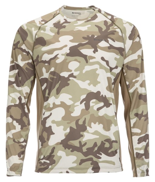 Solarflex LS Crewneck, kolor: 154 - Prints Woodland Camo Sandbar.