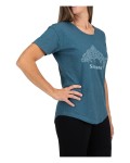 Wms Floral Trout T-Shirt, kolor: 861 - Steel Blue Heather