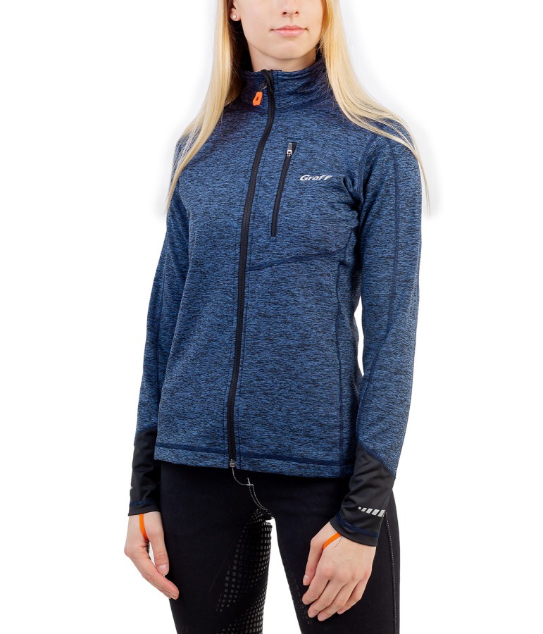 226-BL-D, kolor: 9 - granatowy melanż - bluza damska