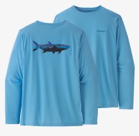 M's L/S Cap Cool Daily Fish Graphic, kolor: Lago Blue