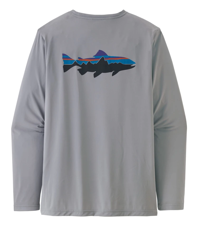 M's L/S Cap Cool Daily Fish Graphic, kolor: Salt Grey