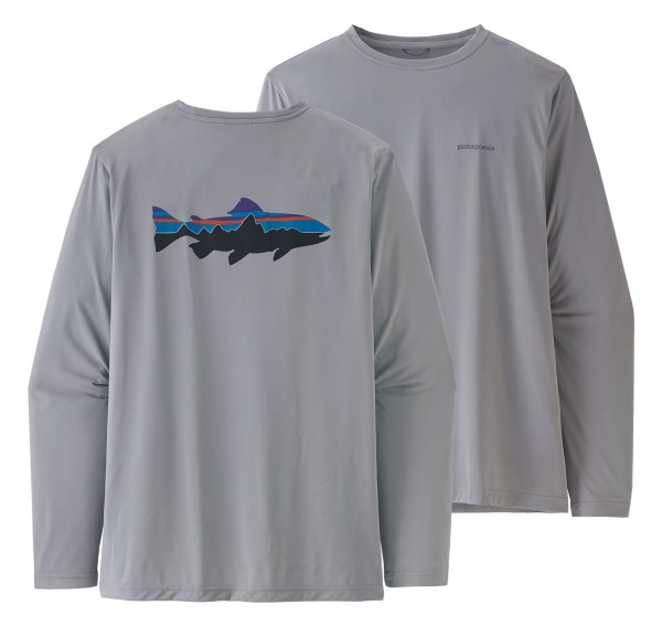 M's L/S Cap Cool Daily Fish Graphic, kolor: Salt Grey