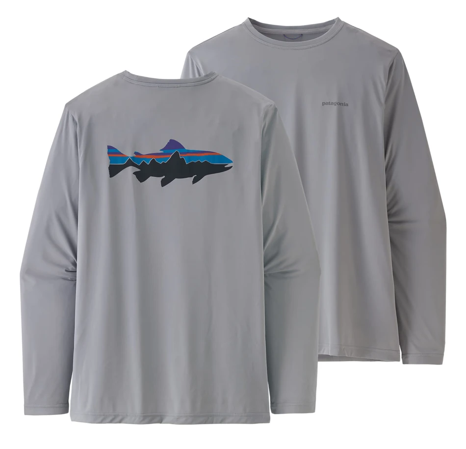 M's L/S Cap Cool Daily Fish Graphic, kolor: Salt Grey