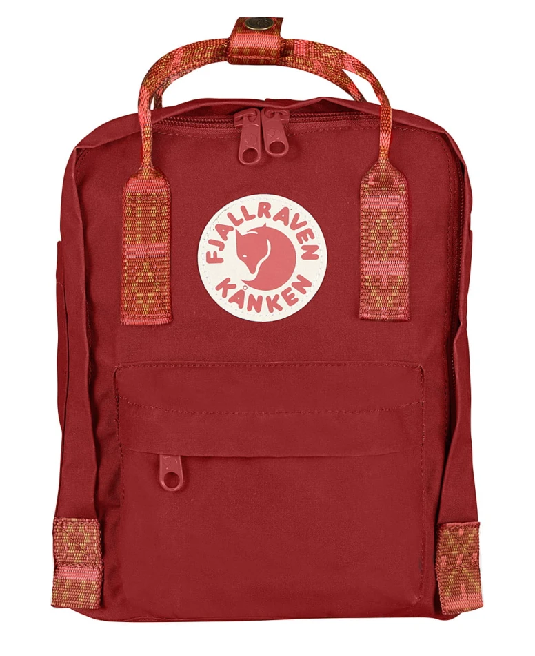 Fjallraven Kanken Mini, kolor: 325/903 - Deep Red/Folk Patern.