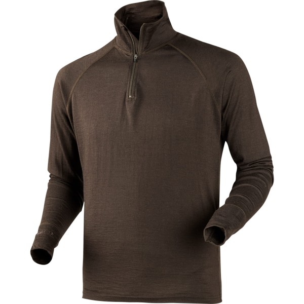 All Season shirt zip-neck, kolor: Shadow brown