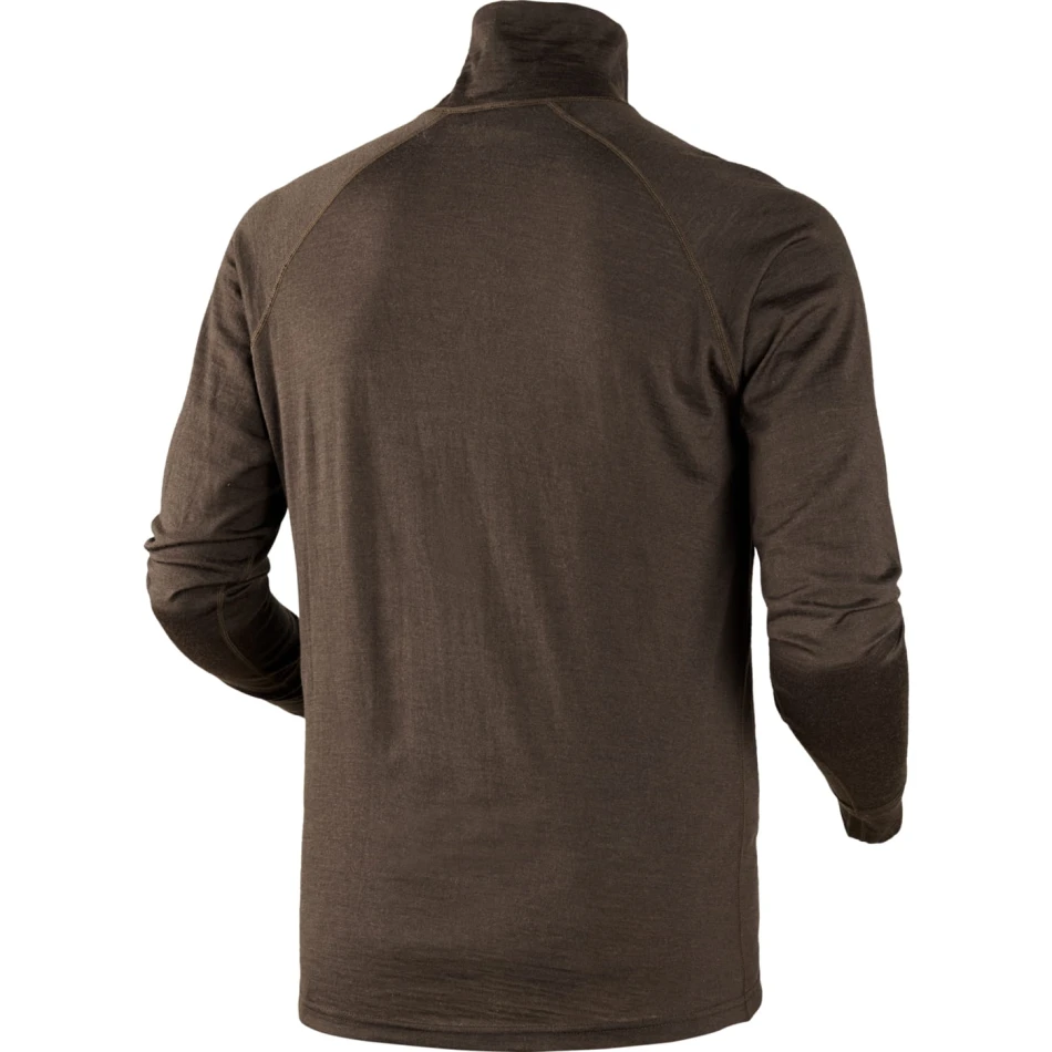 All Season shirt zip-neck, kolor: Shadow brown