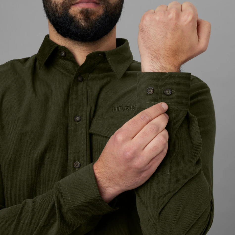 Kaldfjord Corduroy Shirt, kolor: willow green