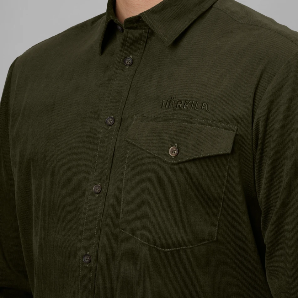 Kaldfjord Corduroy Shirt, kolor: willow green