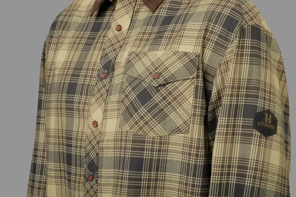 Driven Hunt Flannel Shirt, kolor: Light teak check