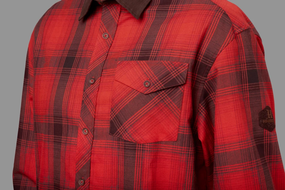Driven Hunt Flannel Shirt, kolor: Red/Black check