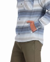 Santee Flannel Hoody: 526 - Navy/Storm/Steel Blue Stripe