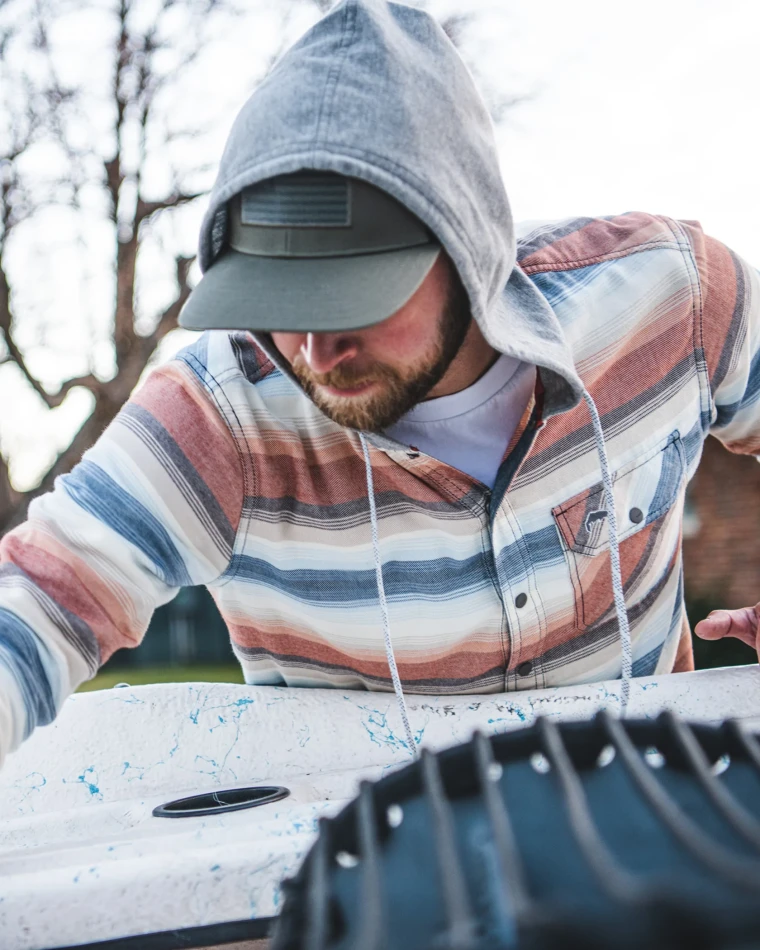Santee Flannel Hoody: 179 - Multicolored Stripe
