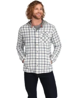 Santee Flannel Hoody: Navy/Sterling Camp Plaid