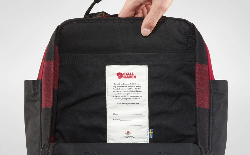 Kanken Re-Wool, kolor: 320-550 - Red/Black