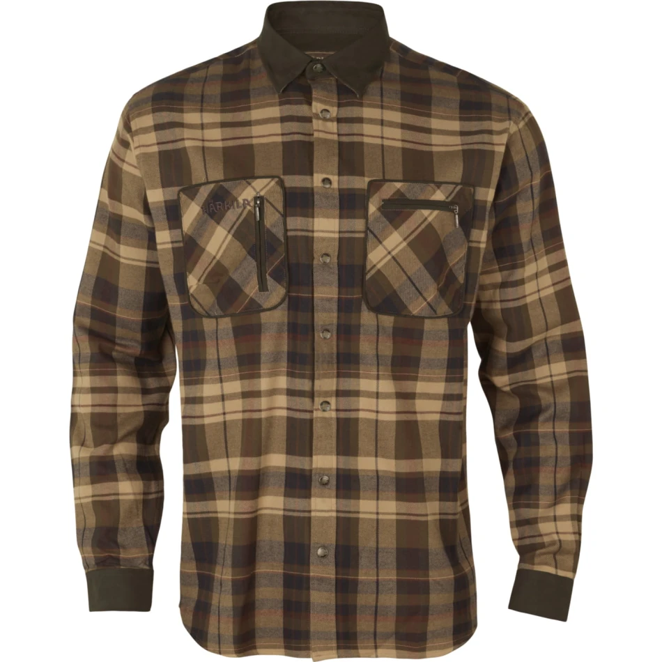 Pajala Shirt, kolor: Beige w/brown