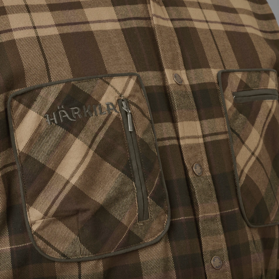 Pajala Shirt, kolor: Beige w/brown