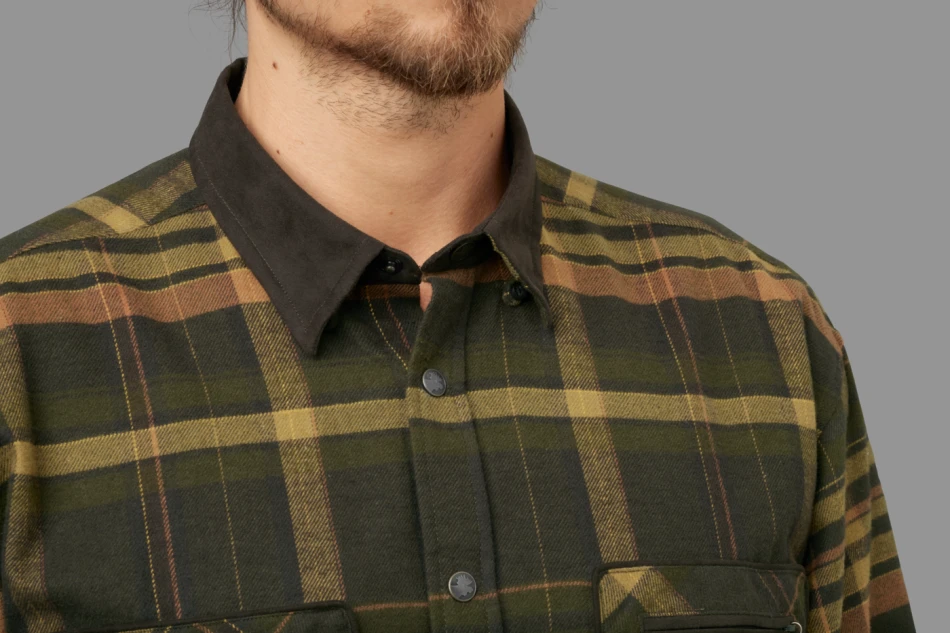 Pajala Shirt, kolor: Green/Brown